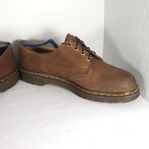Dr Martens Men's 1561/59 VTG US12 Uk11 Brown Leather 4 Eyelet Oxford Shoes - Picture 10 of 16